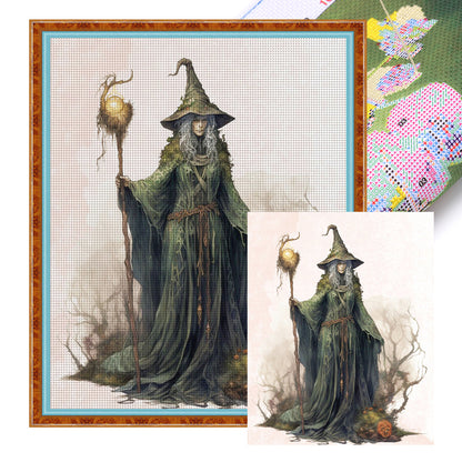 Witch - 11CT Stamped Cross Stitch 50*60CM