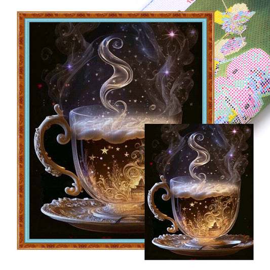 Magic Tea Cup - 11CT Stamped Cross Stitch 50*60CM