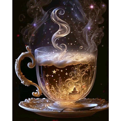 Magic Tea Cup - 11CT Stamped Cross Stitch 50*60CM