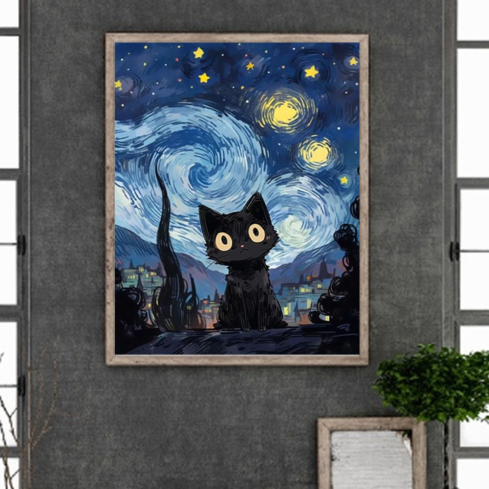 Star Cat - Full Square Drill Diamond Painting 40*50CM