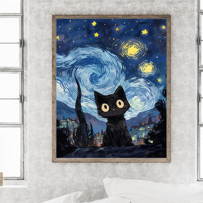 Star Cat - Full Square Drill Diamond Painting 40*50CM