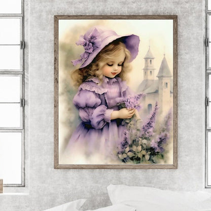 Lavender Girl - Full Square Drill Diamond Painting 40*50CM