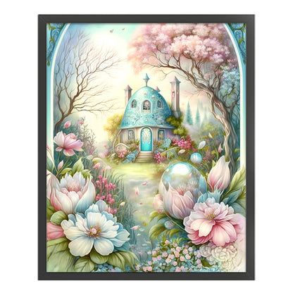 Garden Castle - 11CT Stamped Cross Stitch 50*60CM