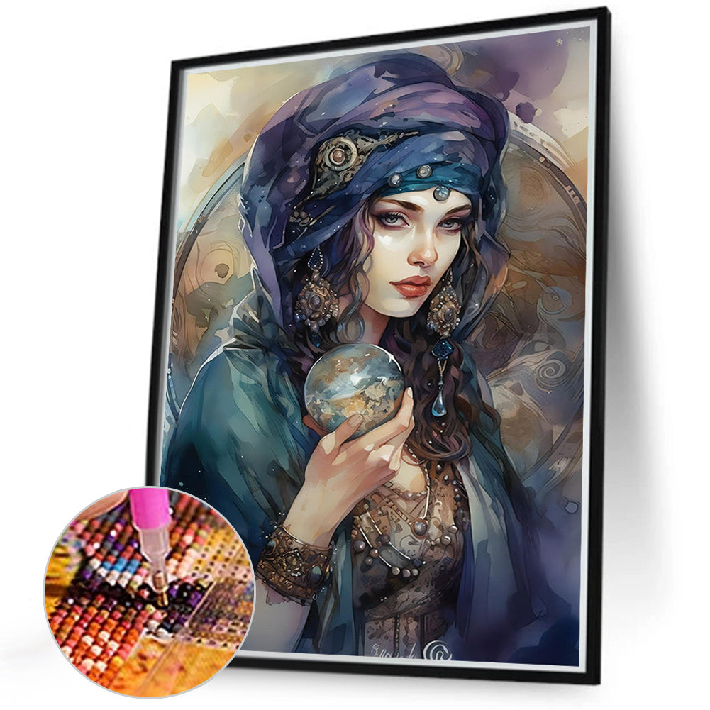 Girl - Full Round Drill Diamond Painting 40*50CM