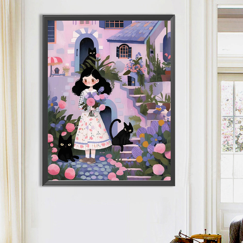 Little Girl - Full AB Round Drill Diamond Painting 50*60CM