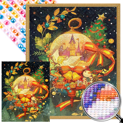 Cartoon Christmas Ball - Full AB Round Drill Diamond Painting 40*50CM