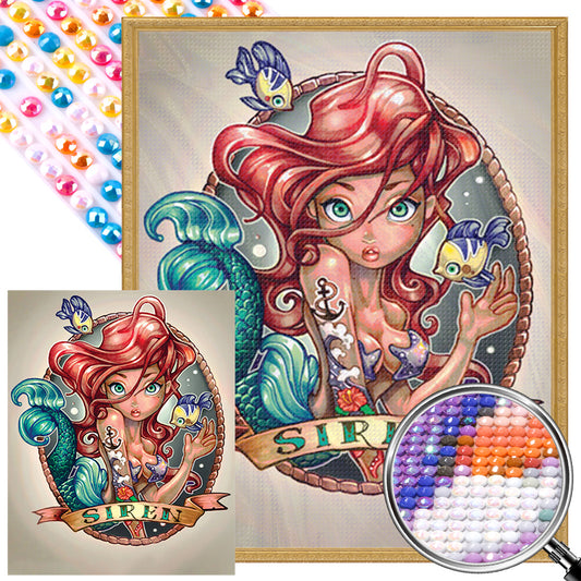 Mermaid Princess - Full AB Round Drill Diamond Painting 40*50CM