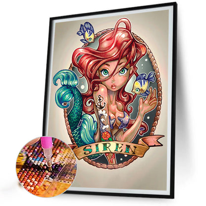 Mermaid Princess - Full AB Round Drill Diamond Painting 40*50CM