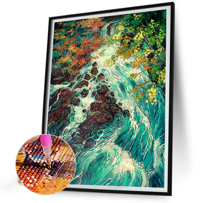 Wonderful Scenery In The Woods - Full AB Round Drill Diamond Painting 40*50CM