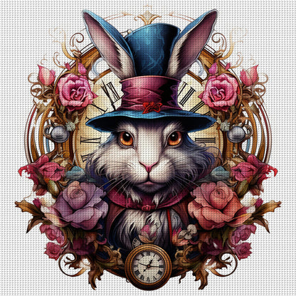 Alice Rabbit - 11CT Stamped Cross Stitch 50*50CM