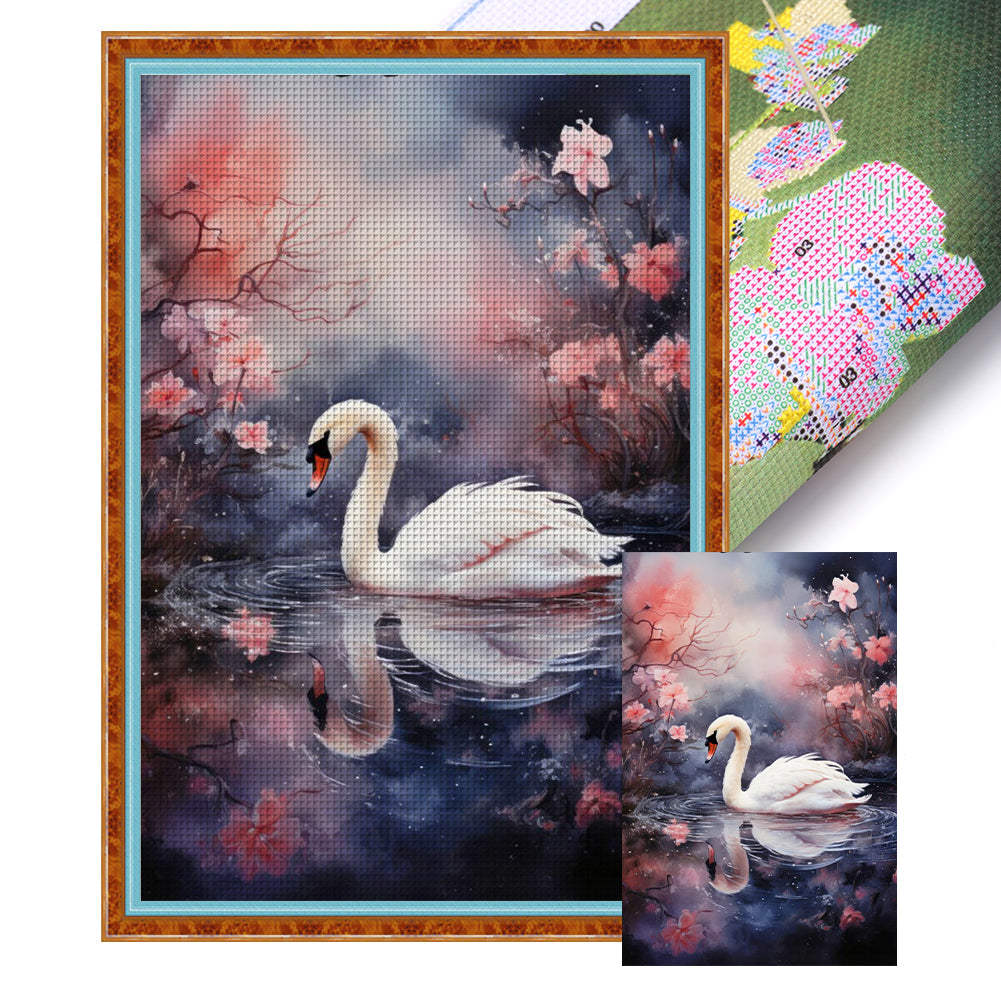 Swan - 11CT Stamped Cross Stitch 50*75CM