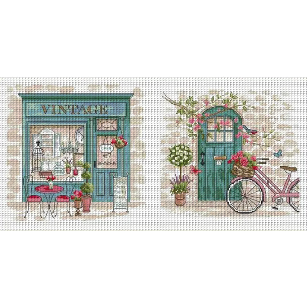 Afternoon In Provence - 14CT Stamped Cross Stitch 52*29CM(Joy Sunday)