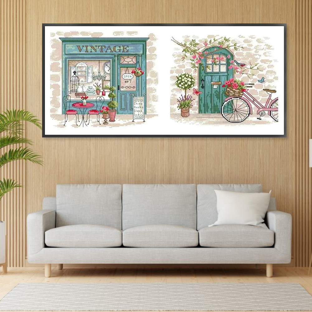 Afternoon In Provence - 14CT Stamped Cross Stitch 52*29CM(Joy Sunday)