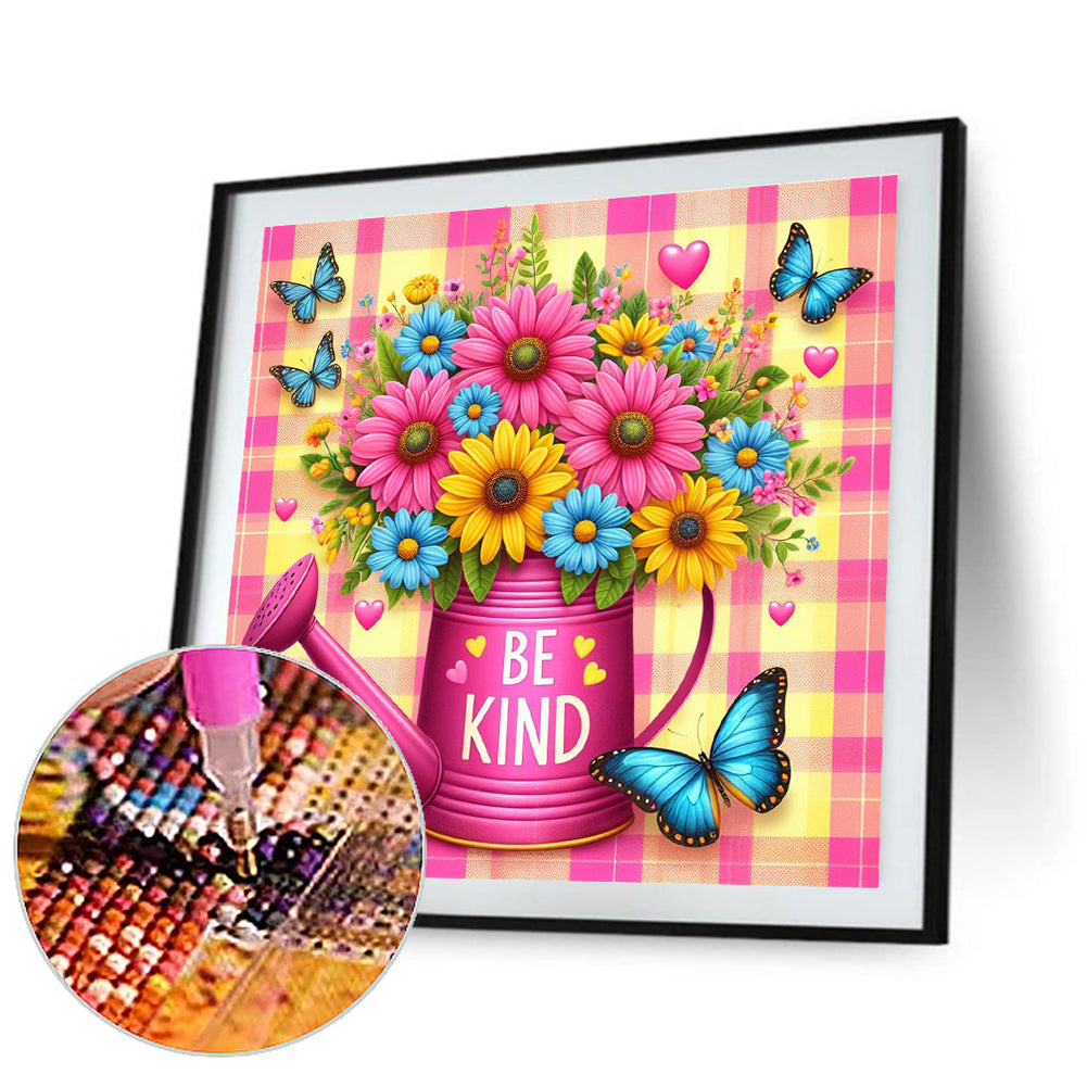 Flowers - Full Round Drill Diamond Painting 30*30CM