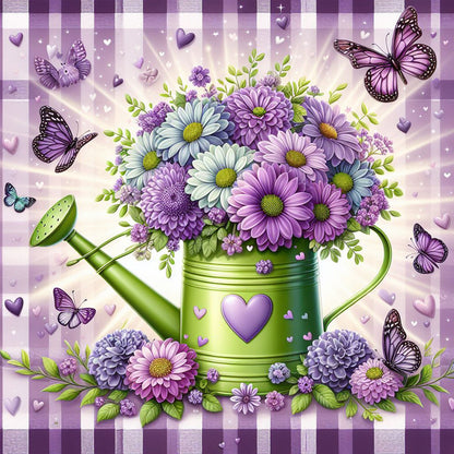 Flowers - Full Round Drill Diamond Painting 30*30CM