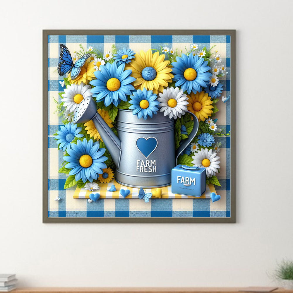 Flowers - Full Round Drill Diamond Painting 30*30CM