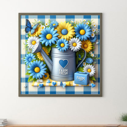 Flowers - Full Round Drill Diamond Painting 30*30CM