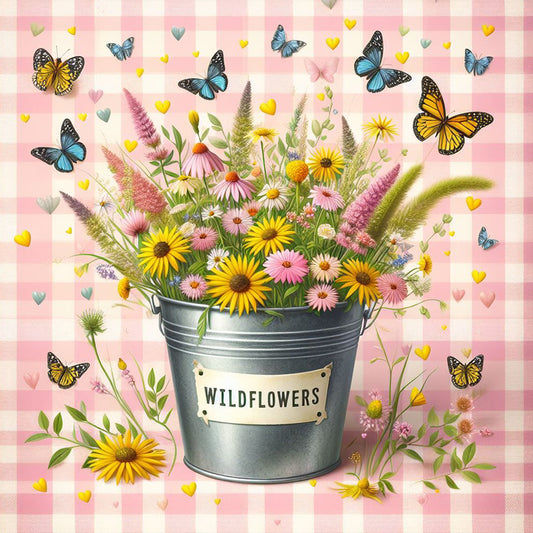 Flowers - Full Round Drill Diamond Painting 30*30CM