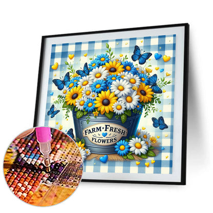 Flowers - Full Round Drill Diamond Painting 30*30CM