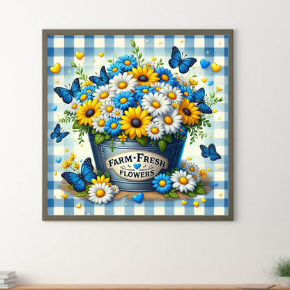 Flowers - Full Round Drill Diamond Painting 30*30CM