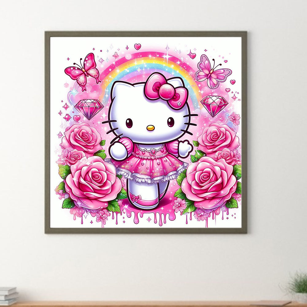 Hello Kitty - Full Round Drill Diamond Painting 30*30CM