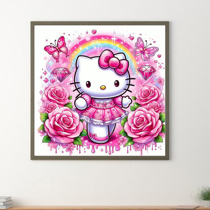 Hello Kitty - Full Round Drill Diamond Painting 30*30CM