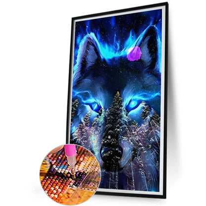 Wolf - Full Round Drill Diamond Painting 30*50CM