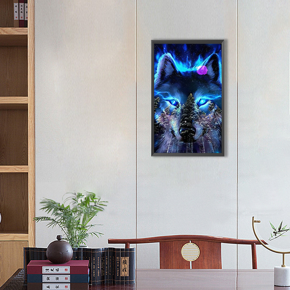 Wolf - Full Round Drill Diamond Painting 30*50CM