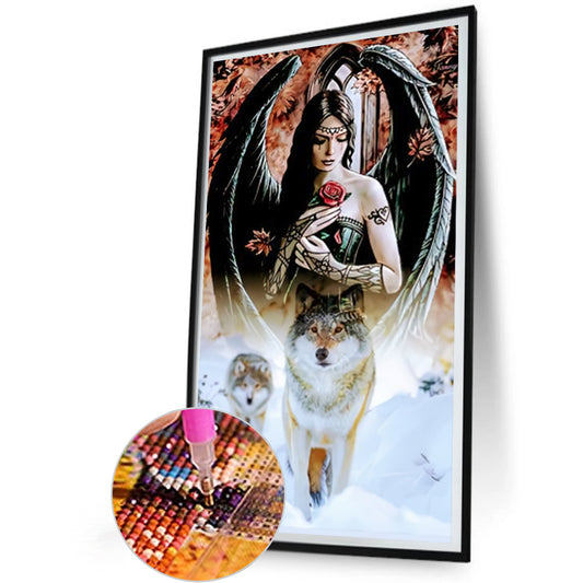 Wolf - Full Round Drill Diamond Painting 30*50CM
