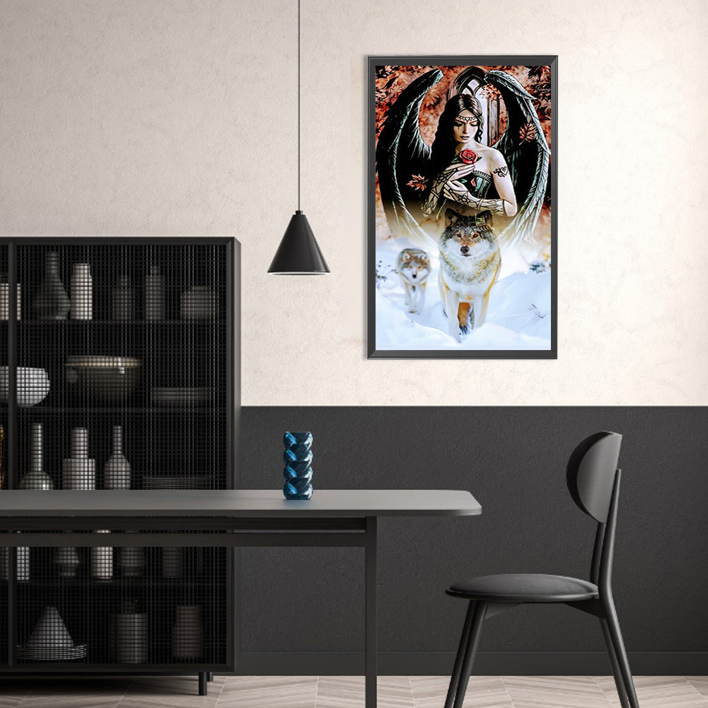 Wolf - Full Round Drill Diamond Painting 30*50CM