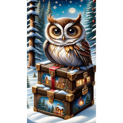 Owl - Full Round Drill Diamond Painting 30*60CM