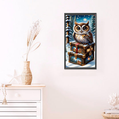 Owl - Full Round Drill Diamond Painting 30*60CM