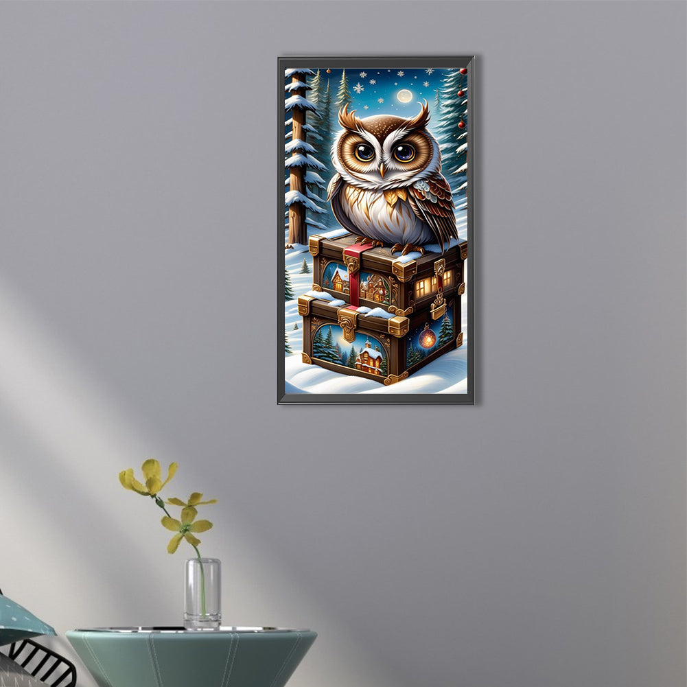 Owl - Full Round Drill Diamond Painting 30*60CM