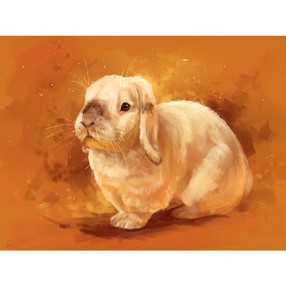 Rabbit - Full Round Drill Diamond Painting 40*30CM