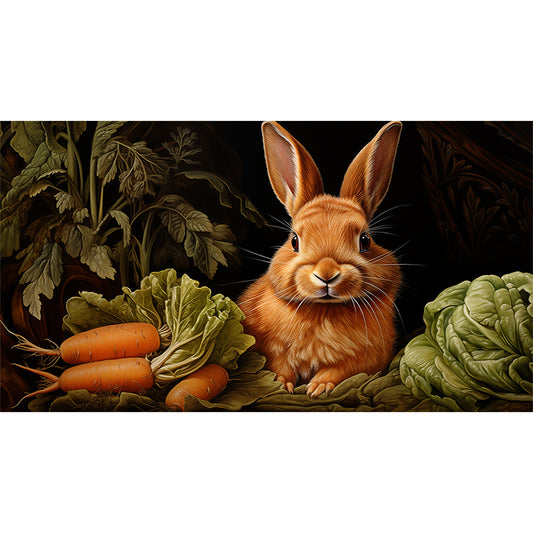 Rabbit - Full Round Drill Diamond Painting 55*30CM