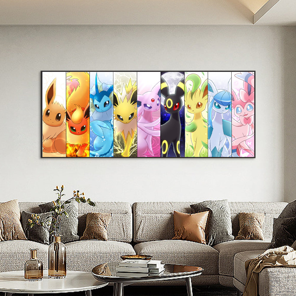 Pokemon Evolution - Full Round Drill Diamond Painting 100*40CM