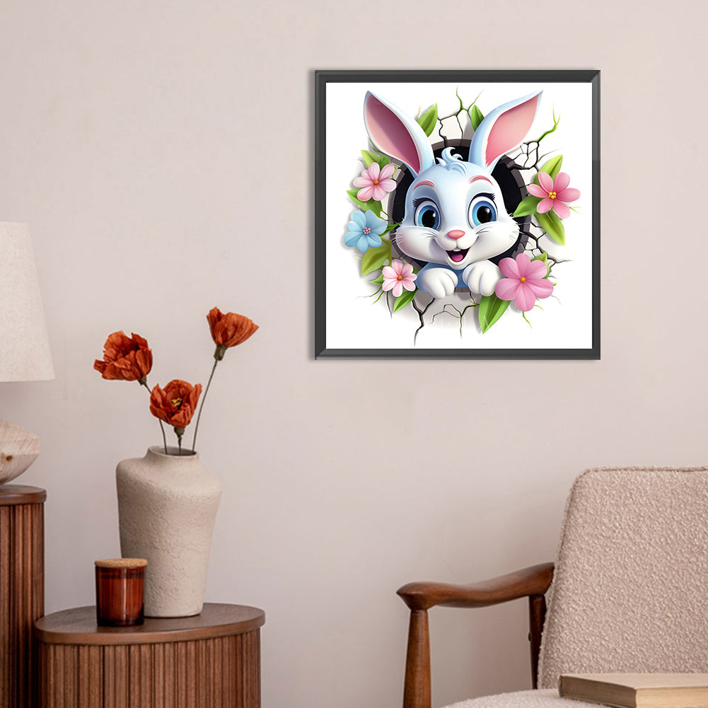 Rabbit - Full Round Drill Diamond Painting 30*30CM