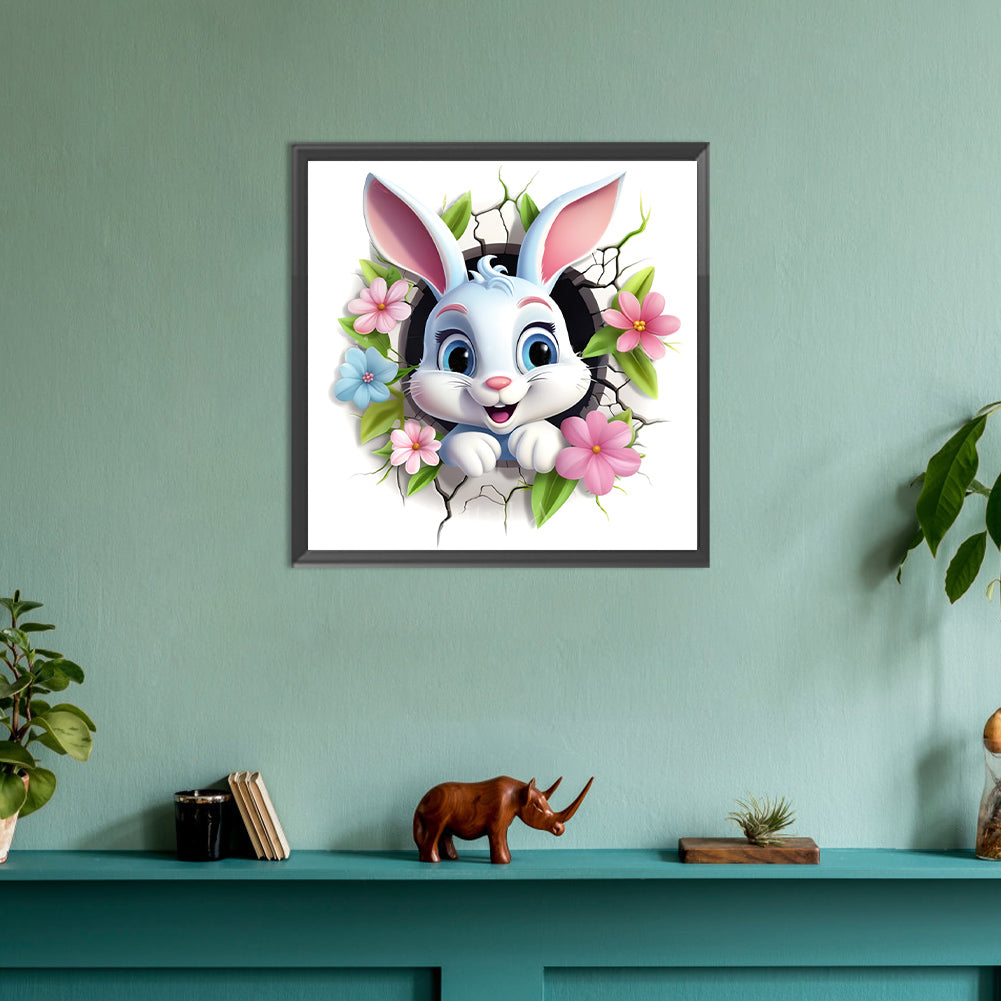 Rabbit - Full Round Drill Diamond Painting 30*30CM