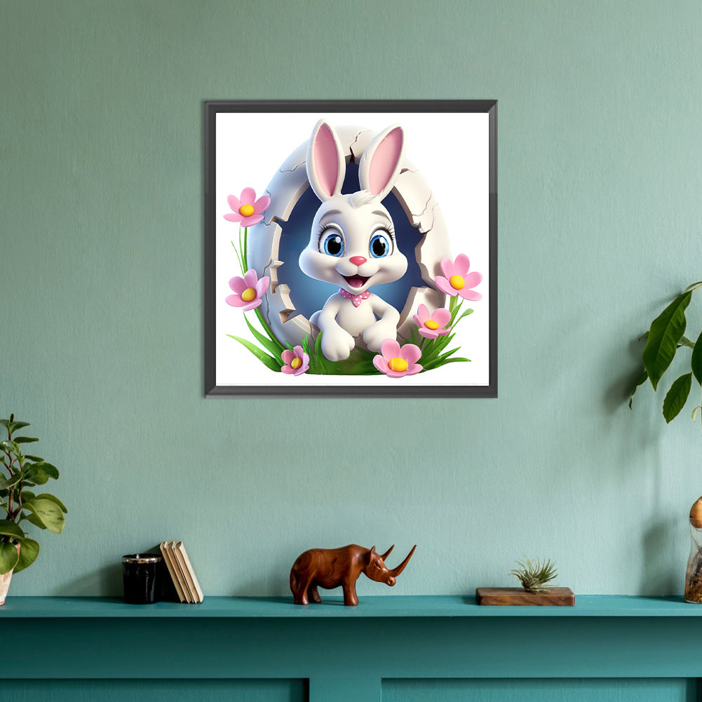 Rabbit - Full Round Drill Diamond Painting 30*30CM