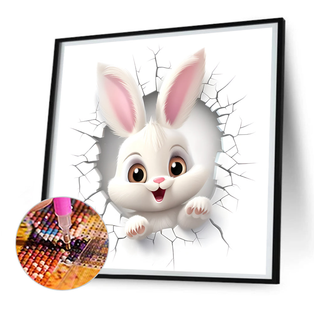 Rabbit - Full Round Drill Diamond Painting 30*30CM