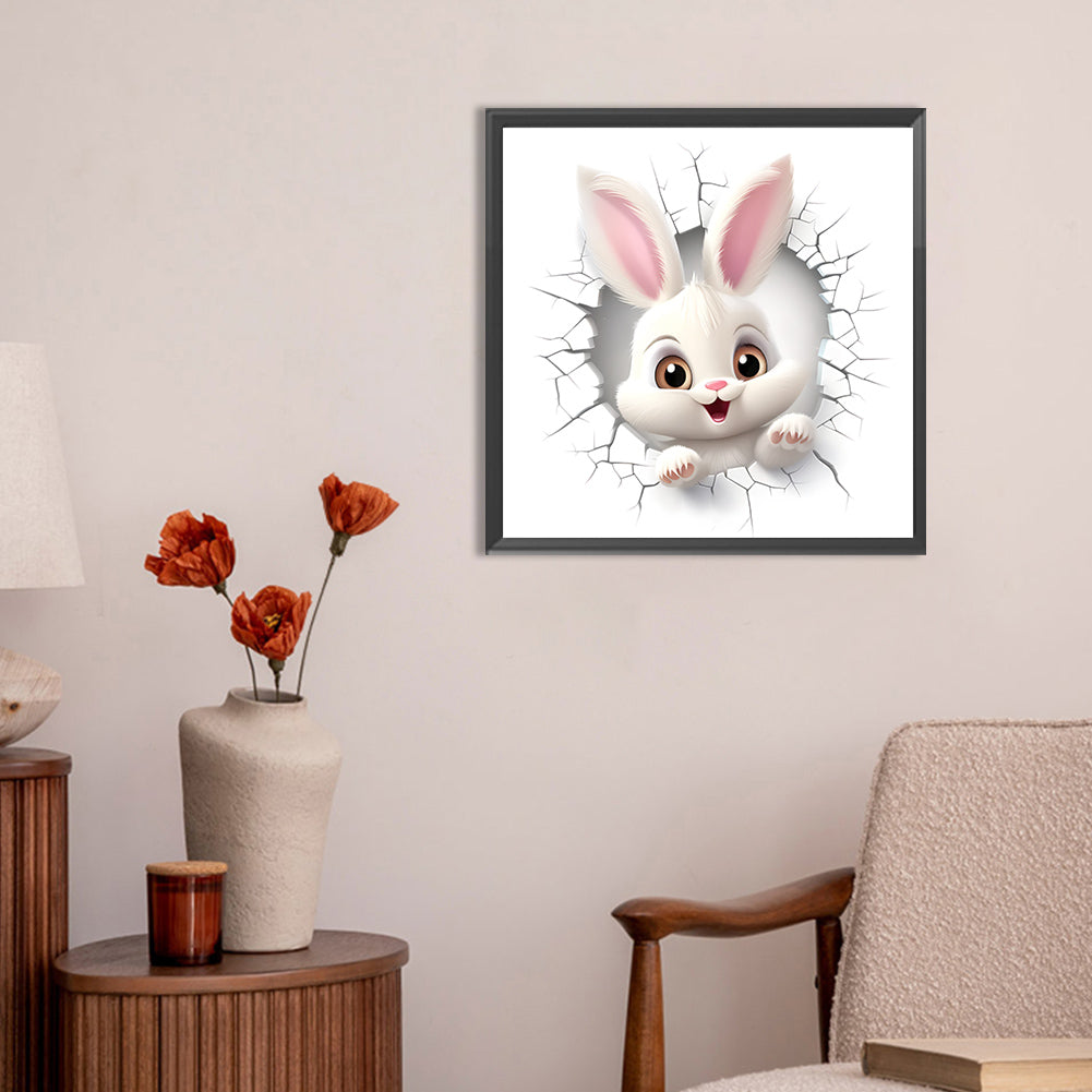 Rabbit - Full Round Drill Diamond Painting 30*30CM