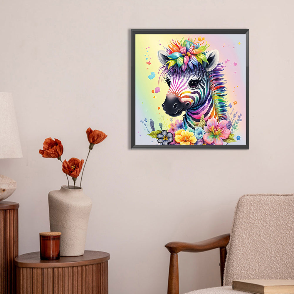 Zebra - Full Round Drill Diamond Painting 30*30CM