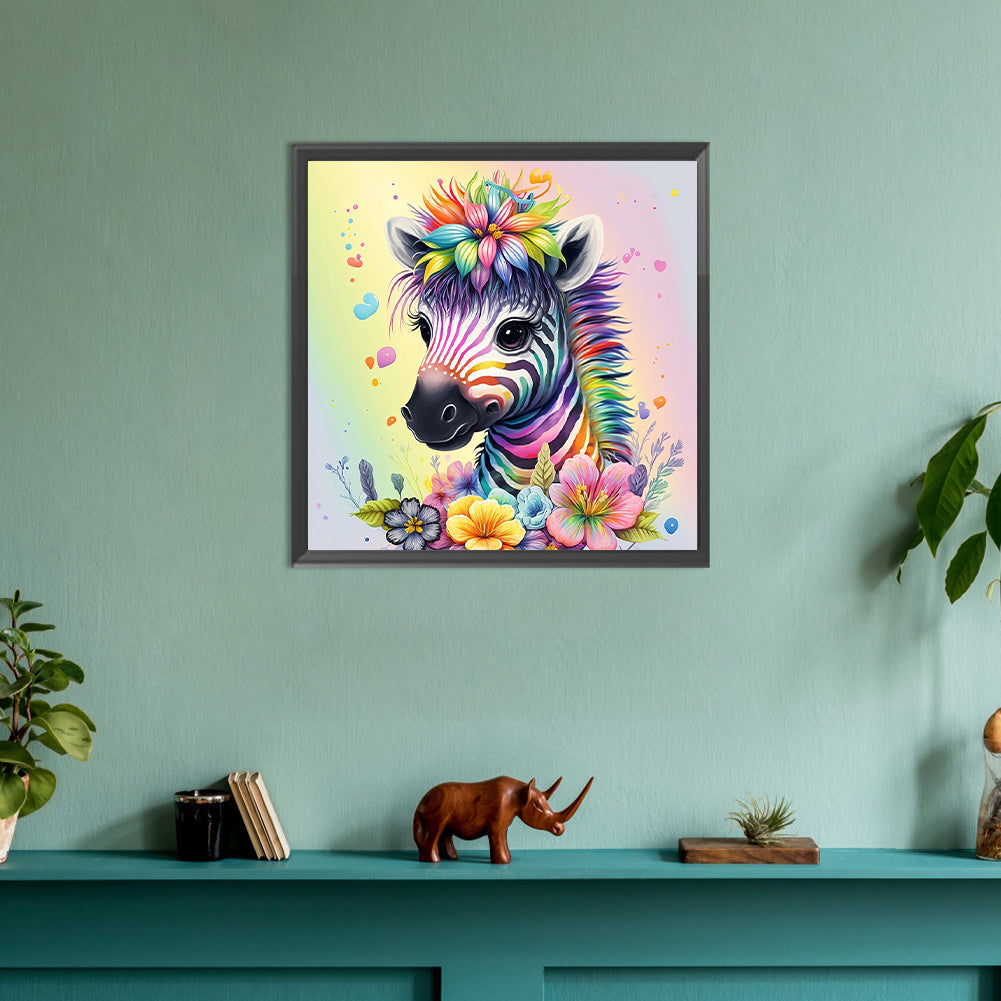 Zebra - Full Round Drill Diamond Painting 30*30CM