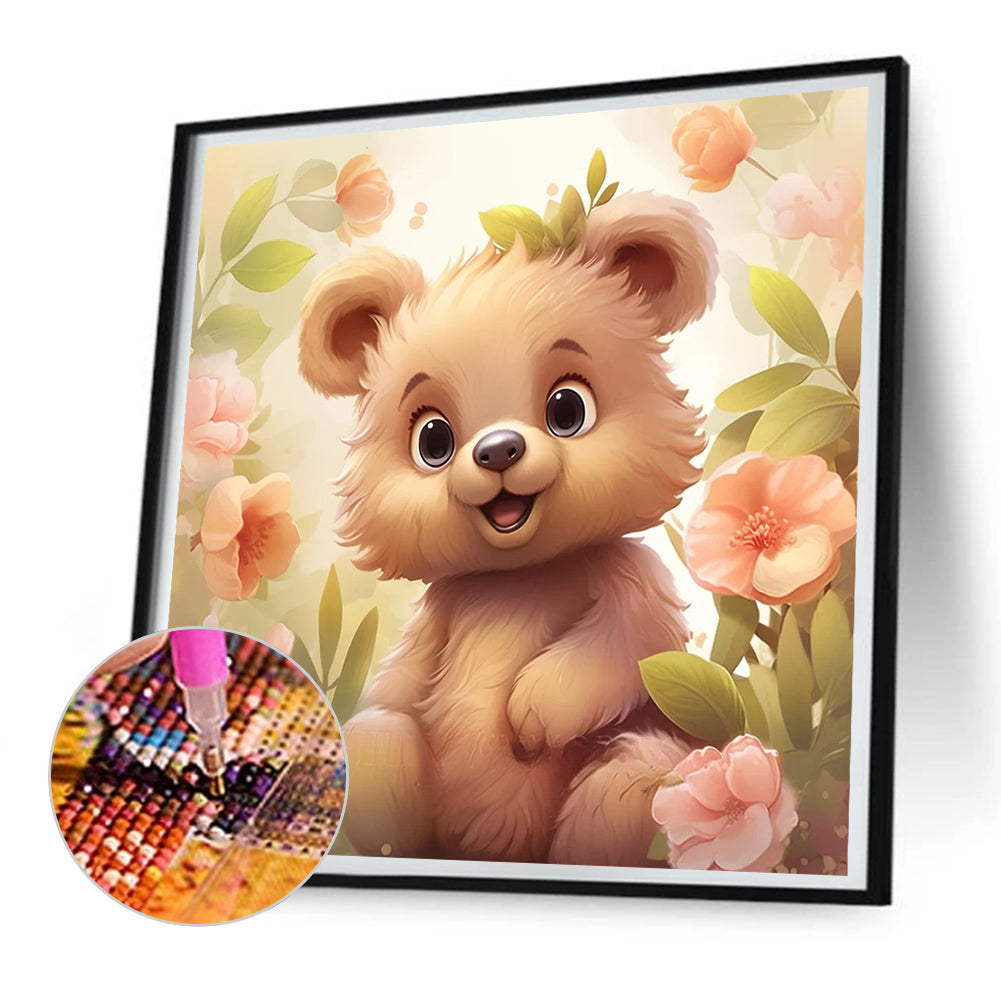 Bear - Full Round Drill Diamond Painting 30*30CM