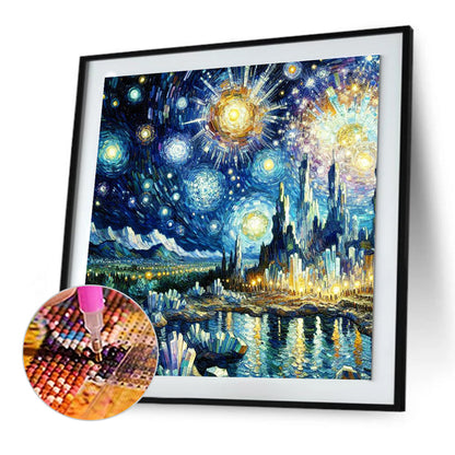 Beautiful Crystal Lake - Full Round Drill Diamond Painting 30*30CM