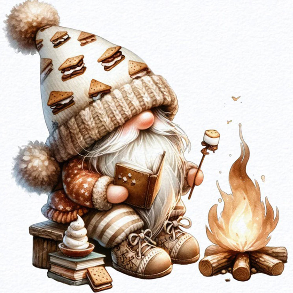 Coffee Gnome - 11CT Stamped Cross Stitch 40*40CM