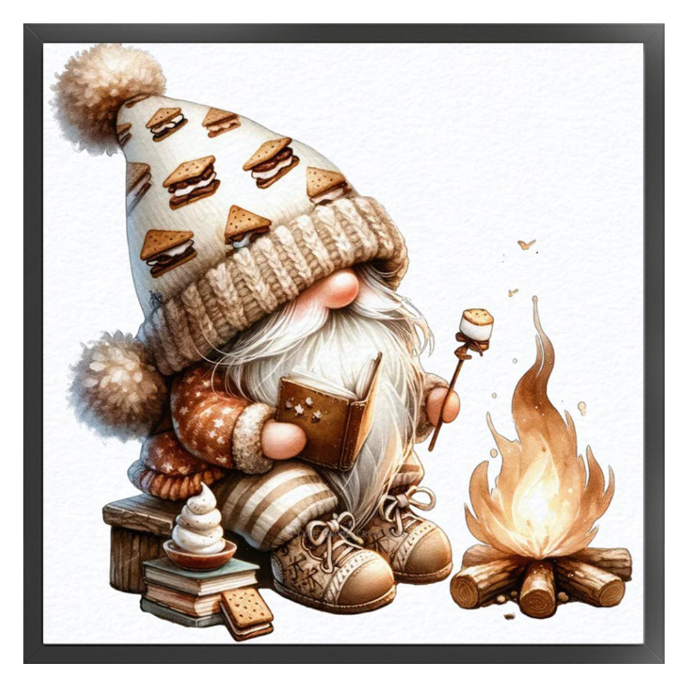 Coffee Gnome - 11CT Stamped Cross Stitch 40*40CM