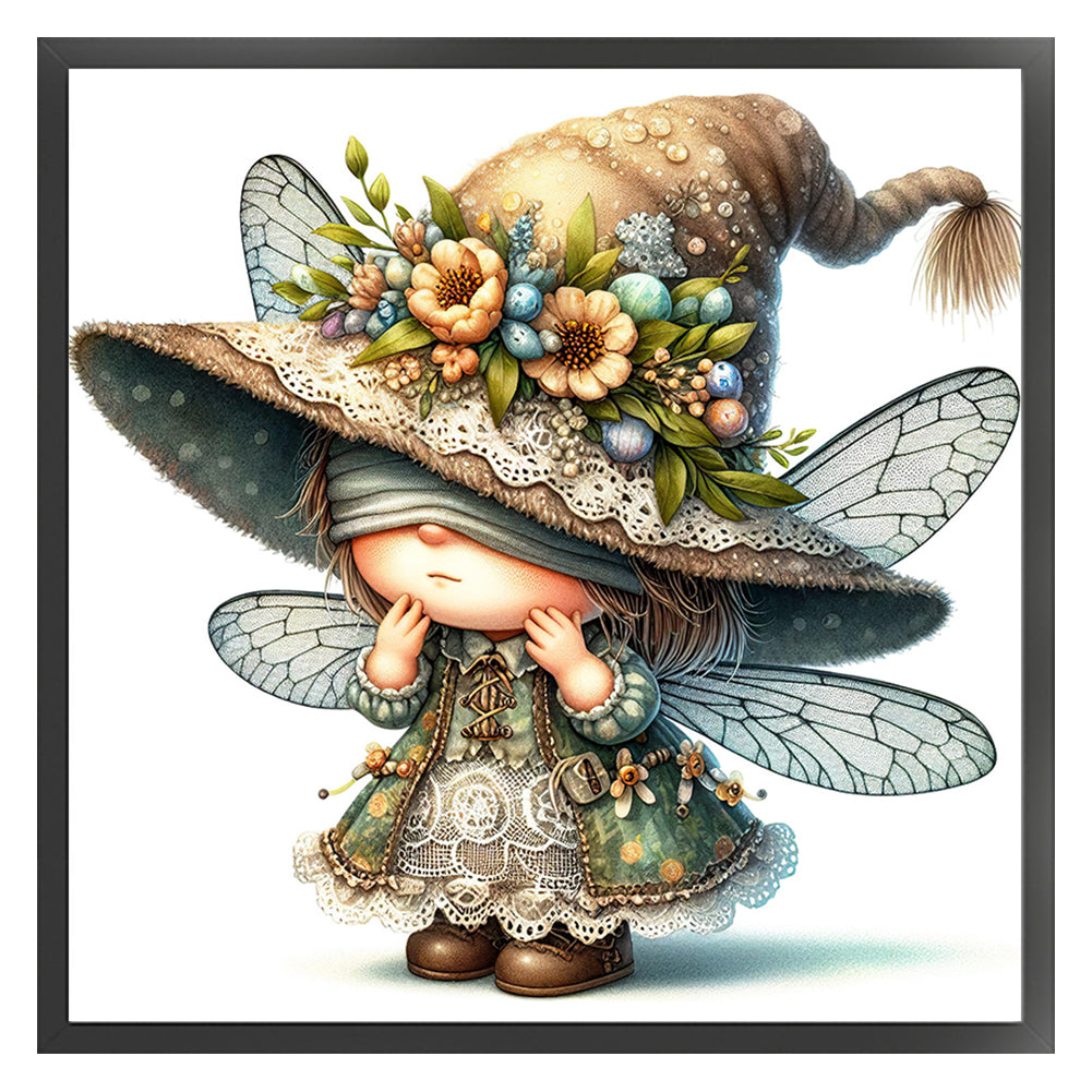 Dragonfly Goblin - 11CT Stamped Cross Stitch 45*45CM