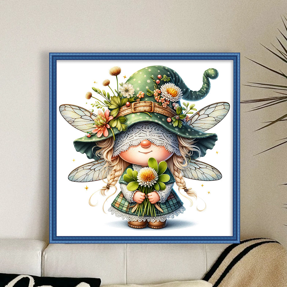 Dragonfly Goblin - 11CT Stamped Cross Stitch 45*45CM