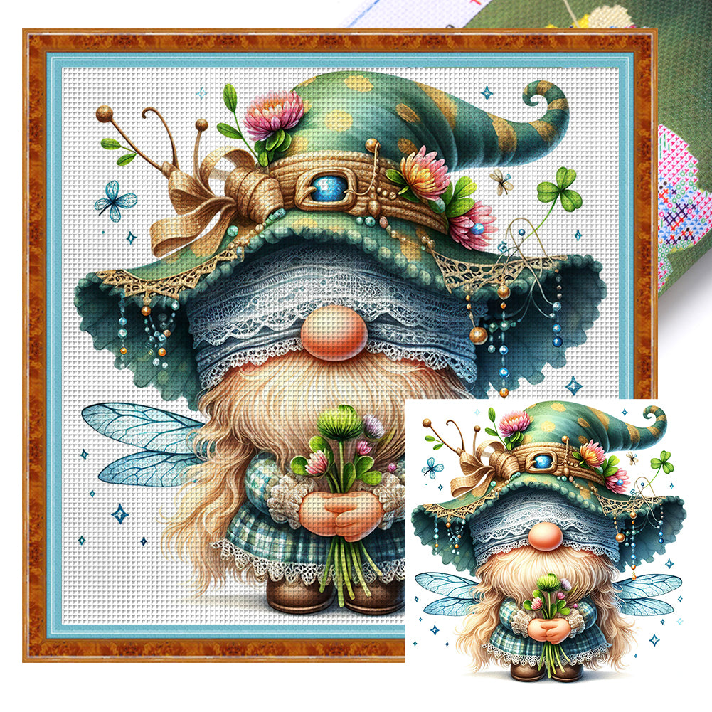 Dragonfly Goblin - 11CT Stamped Cross Stitch 45*45CM